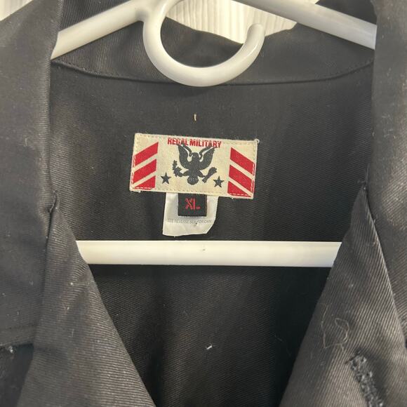 Regal Military Combat Shirt Black Short Sleeve Button Up Size XL NWT - Picture 7 of 7